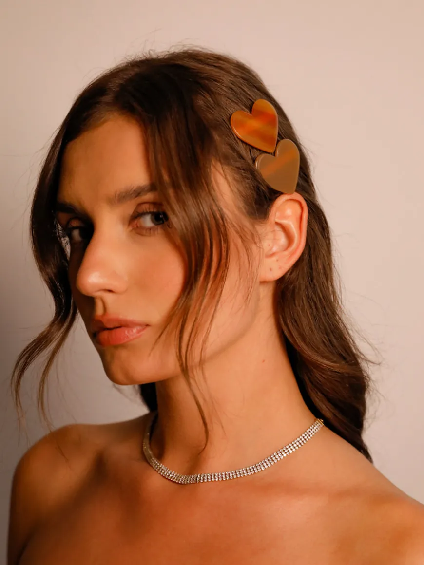 Sweet Heart Mixed Color Set Hairpin