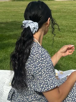 Sweet Lace Blue Scrunchie