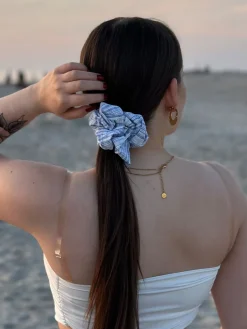 Sweet Lace Blue Scrunchie