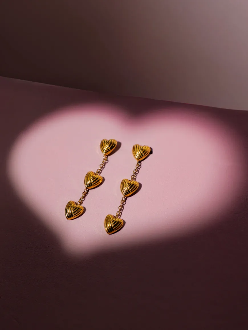 Trio Hearts Ohrringe