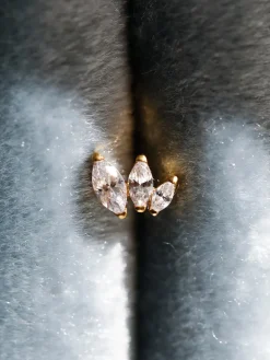 Triple Marquise Leaf Titan Piercing