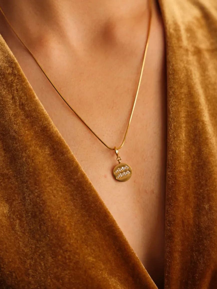 Twinkling Zodiac Ketten-Charm - Aquarius