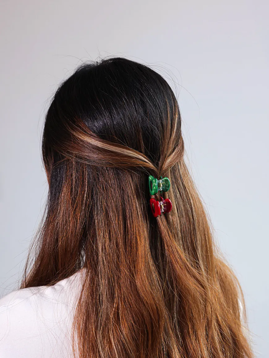 Vibrant Set Mini-Haarklammer Christmas Vide