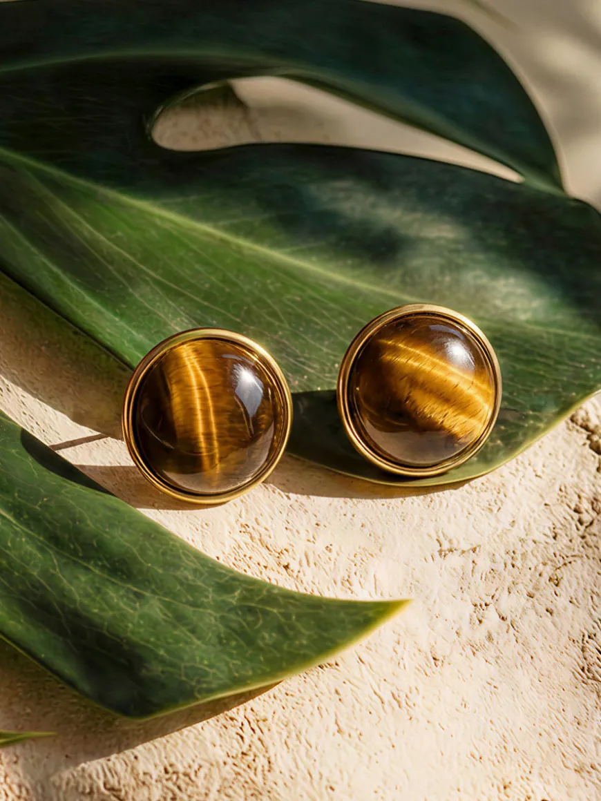 Wandering Wish Tiger's Eye Ohrringe