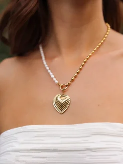 Wave Heart Ketten-Charm