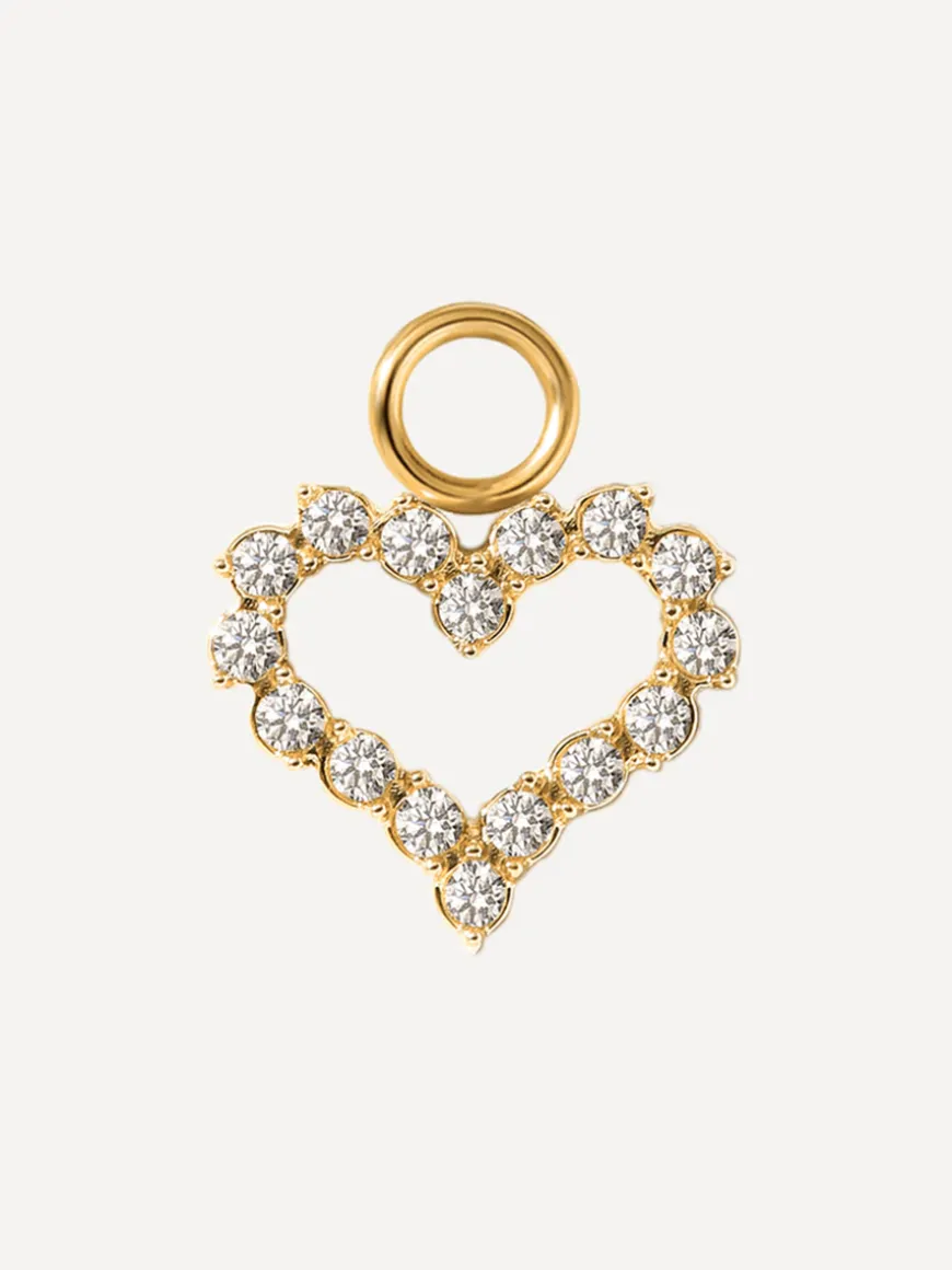 10x11mm Dazzling Love Ohrring-Charm