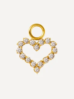10x11mm Dazzling Love Ohrring-Charm