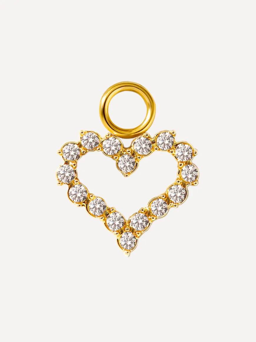 10x11mm Dazzling Love Ohrring-Charm