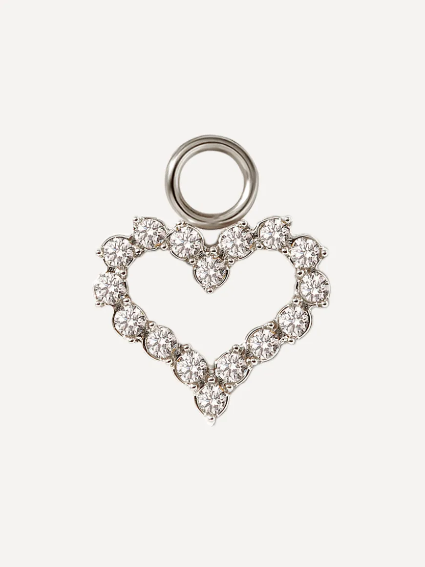 10x11mm Dazzling Love Ohrring-Charm