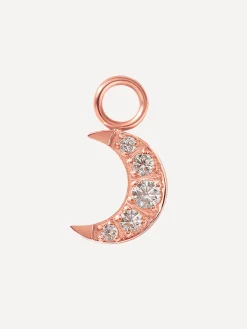 10x8mm Dazzling Moon Ohrring-Charm
