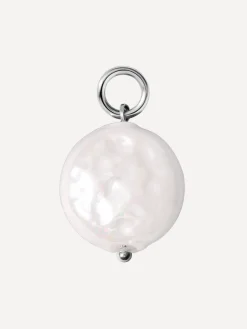 12x12mm Disc Pearl Ohrring-Charm