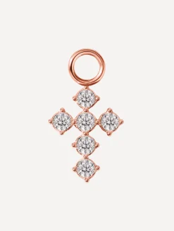 9x11,7mm Divine Cross Ohrring-Charm