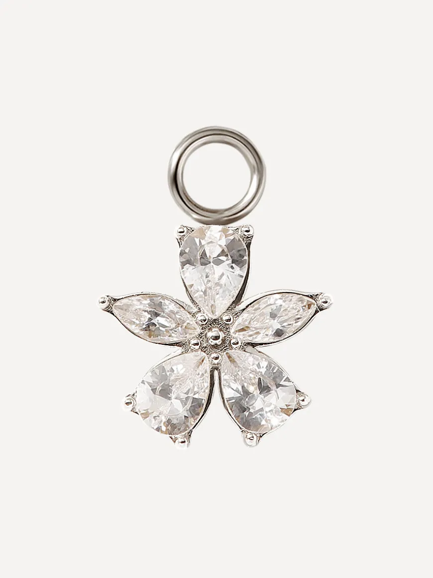 10x10,5mm Floral Spark Ohrring-Charm