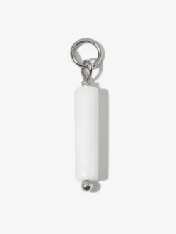 19x4mm Graceful Column White Ohrring-Charm