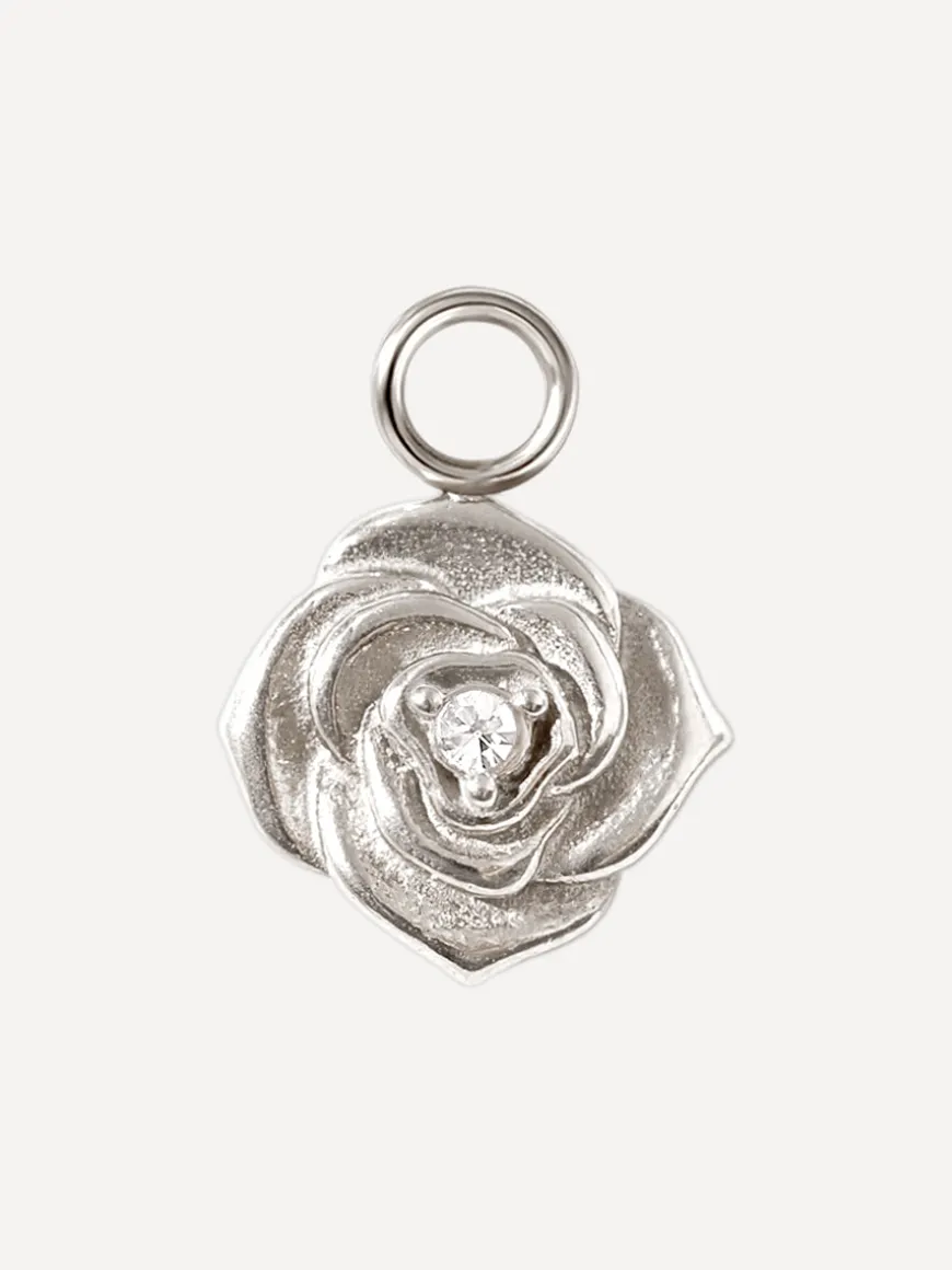 10,5x10,5mm Graceful Rose Ohrring-Charm