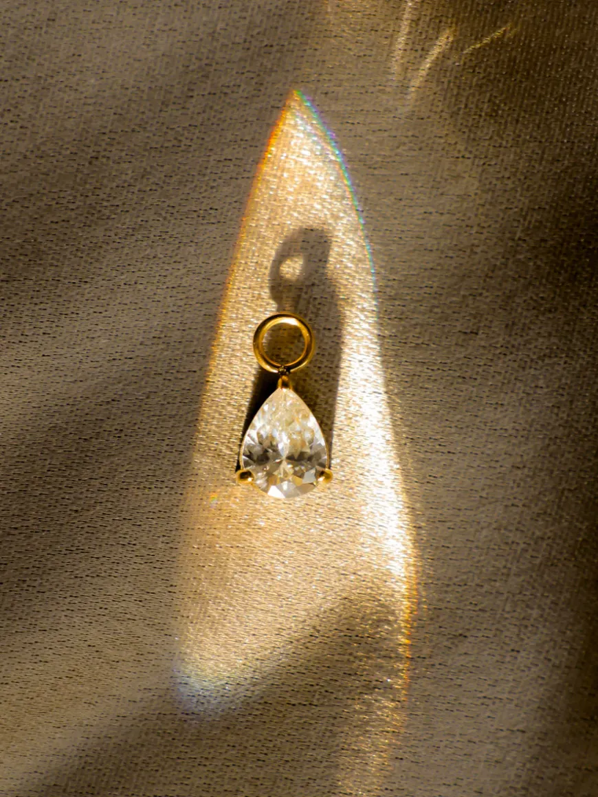 7x8,8mm Pure Drop Medium Ohrring-Charm