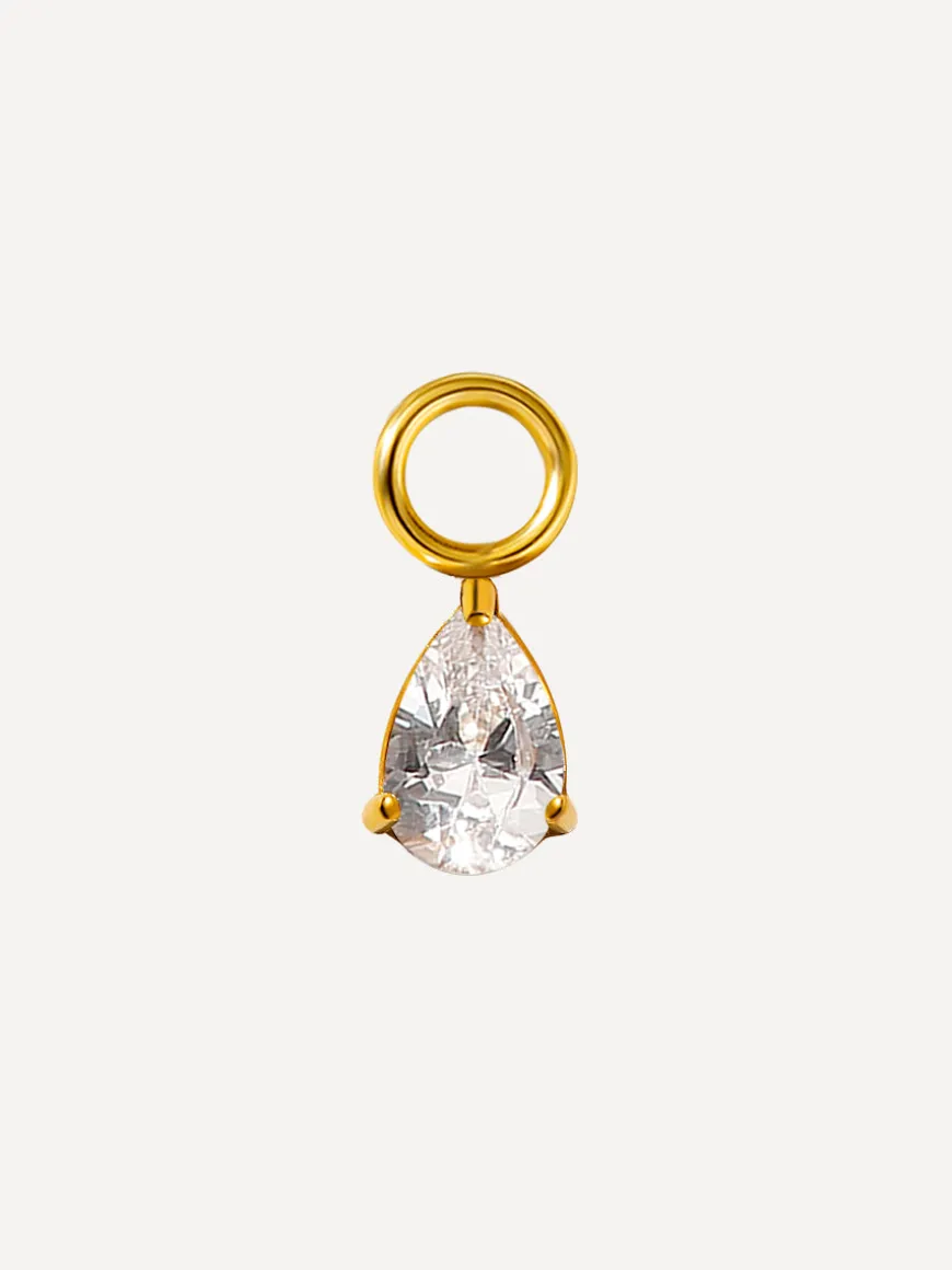 6,7x4,7mm Pure Drop Ohrring-Charm