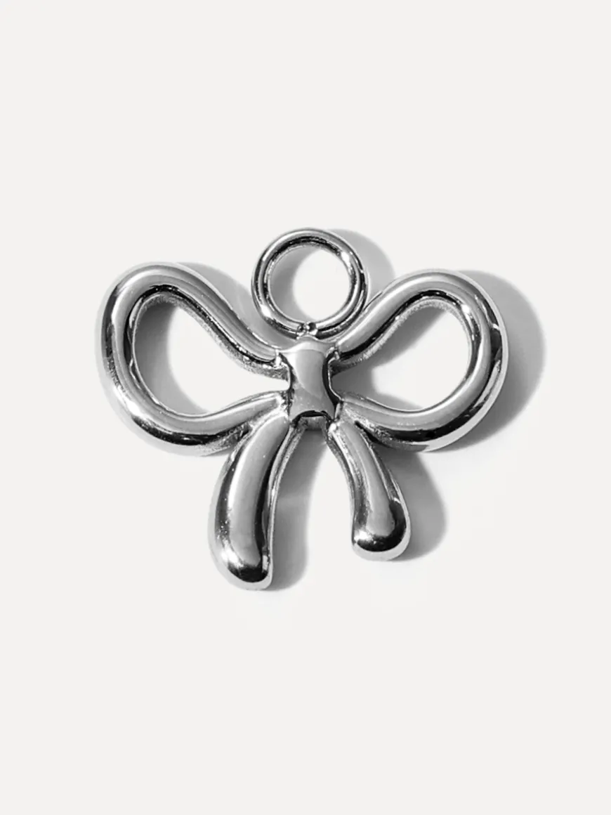 15,8x13,6mm Shiny Bow Ohrring-Charm