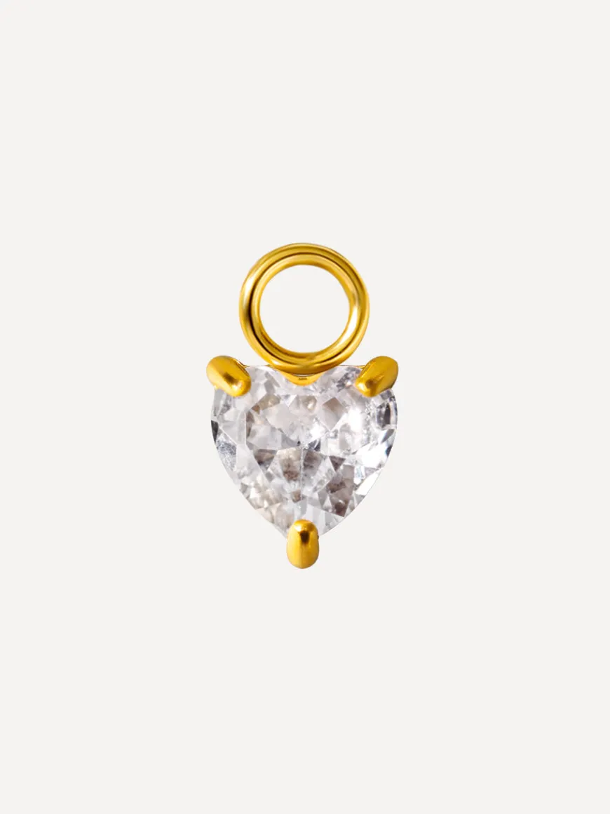 6,5x7,2mm Unique Love Ohrring-Charm