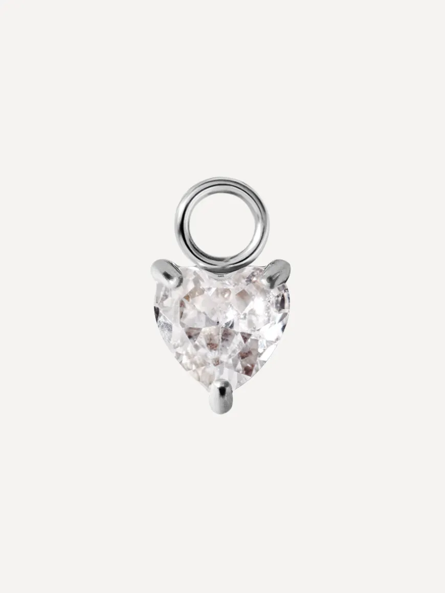 6,5x7,2mm Unique Love Ohrring-Charm